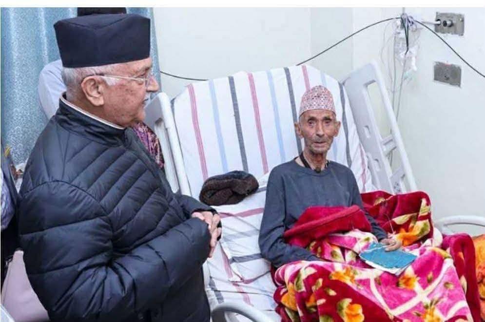 अध्यक्ष ओलीलाई पितृ शोक