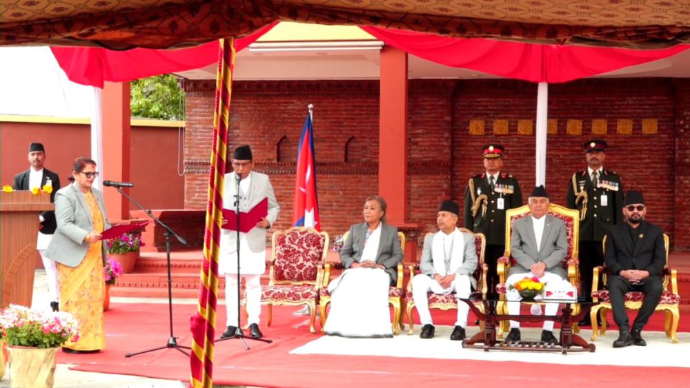 राष्ट्रिय सभाकी नवनिर्वाचित उपाध्यक्ष भण्डारीद्वारा शपथ ग्रहण