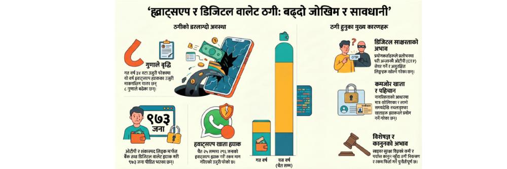 २ सय ९६ जनाको ह्वाट्सएप ह्याक, ह्याकरले लगे ९ सय ७३ जनाको पैसा