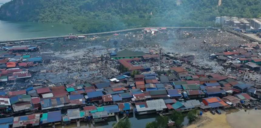 मलेसियाको सबामा भीषण आगलागीः १ हजार घर जलेर नष्ट, ९ हजार भन्दा बढी बासिन्दा प्रभावित