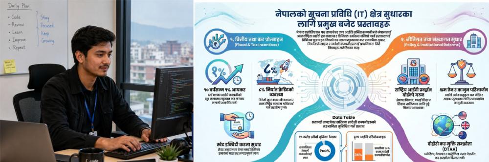 कर छुटदेखि शिक्षामा परिवर्तन गर्न आईटी उद्यमीको माग, १० वर्षसम्म १ प्रतिशत आयकरको अडान