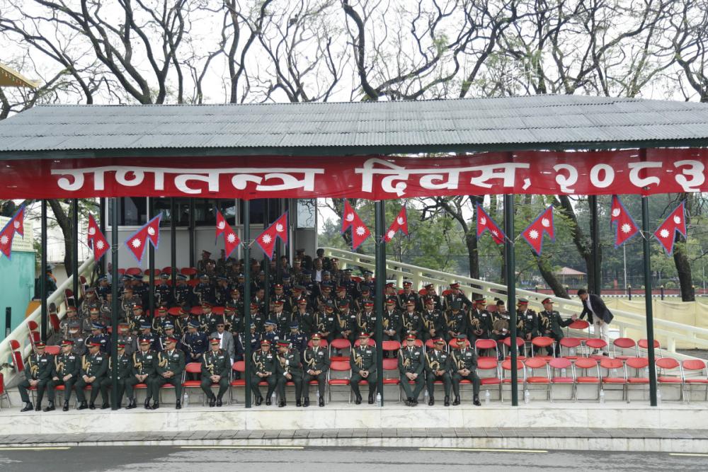 सैनिक मञ्चमा विशेष समारोहका साथ गणतन्त्र दिवस मनाइयो