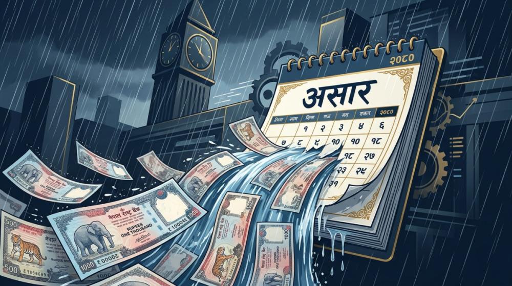 आर्थिक वर्षको अन्त्यमा खर्चको चाप: असारमा मात्रै ११ प्रतिशत र एकै दिन ३३ अर्ब १६ करोड रुपैयाँ निकासा